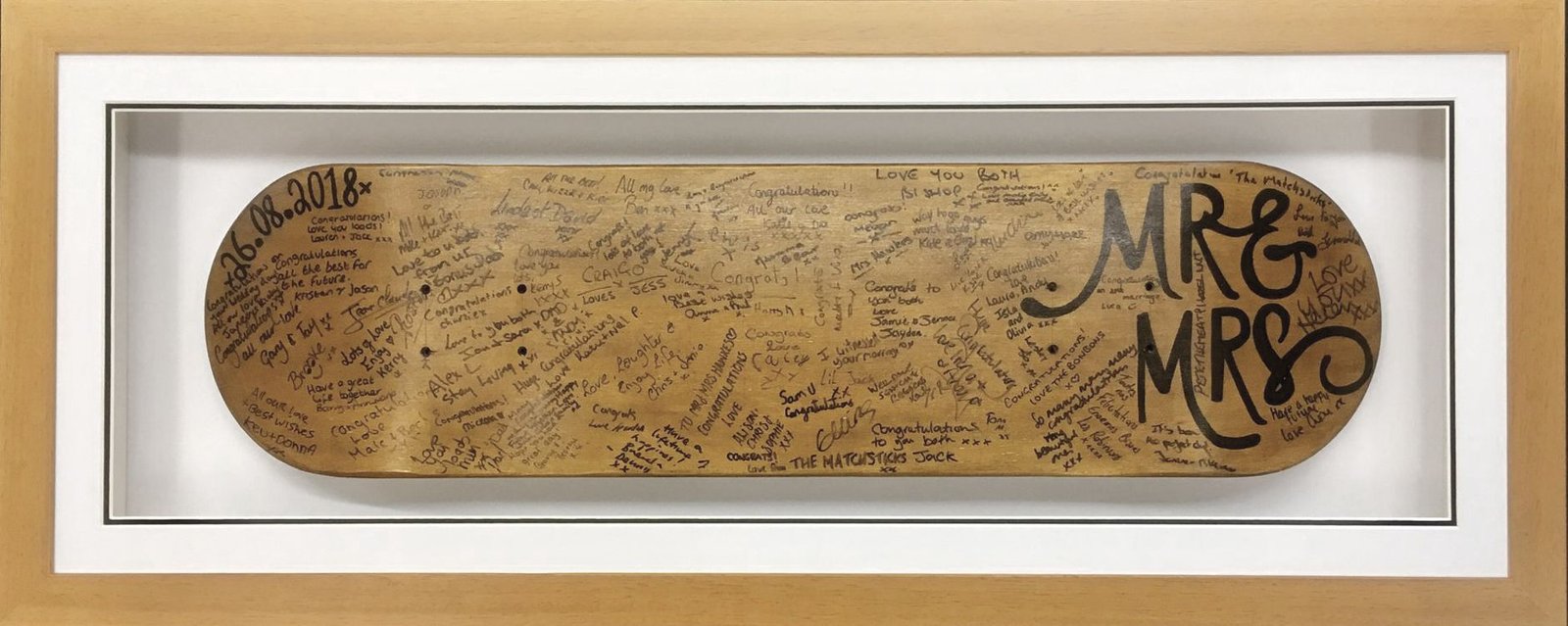 Skateboard Keepsake framing