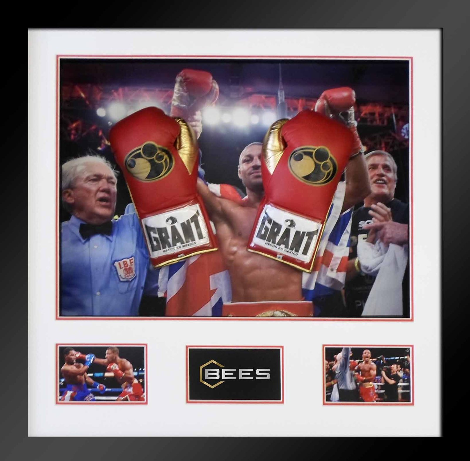 kell brook fight worn glove frame