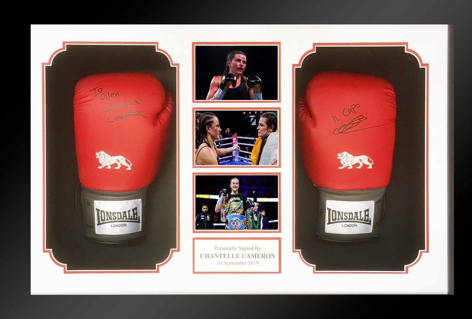 chantelle cameron signed gloves